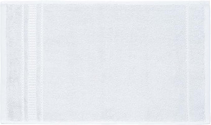 Melissa Linen 8 Piece Turkish Cotton Towel Set, 2 Bath Towel 28 x 55 Inches, 2 Hand Towel 20 x 35 Inches, 4 Fingertip Towel 12 x 18 Inches, White, Absorbent, Quick Dry, Durable and Soft Shower Towel