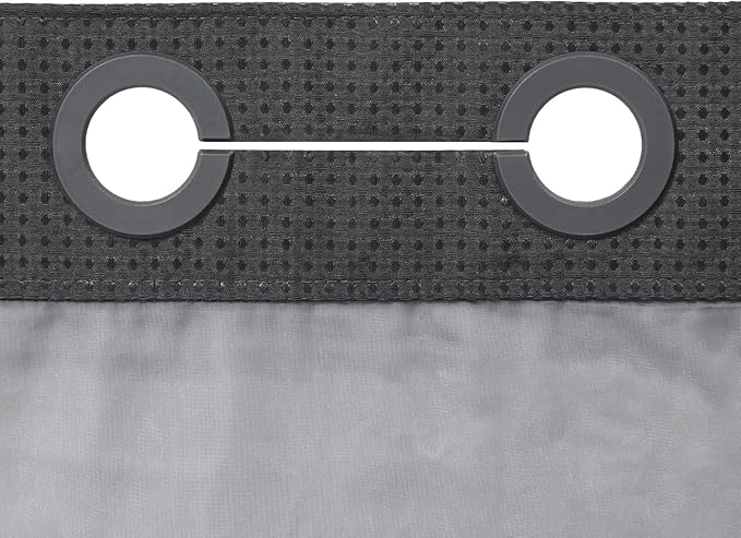 River Dream Heavyweight No Hooks Required Dotted Waffle Weave Shower Curtain with Snap in Liner - 71W x 74H,Hotel Grade,Spa Like Bath Curtain,Graphite Grey