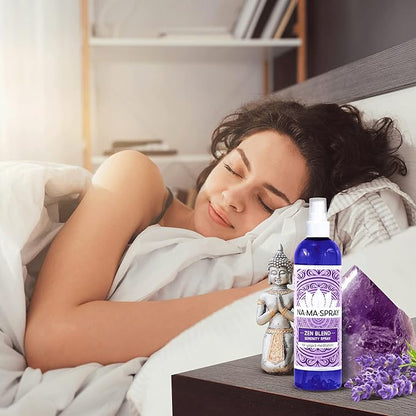 Lemon & Peppermint Aromatherapy Spray - Pillow and Shower Aura Cleansing Mist for Focus, Clarity & Productivity - Clear Negative Energy, Support Spiritual Protection & Improve Performance. HUM 4oz