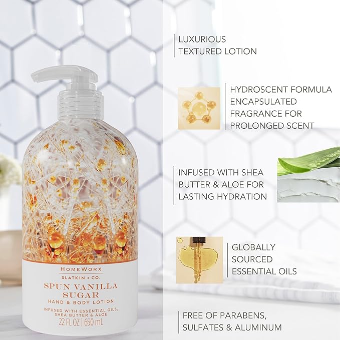 Homeworx by SLATKIN + CO. 22 fl oz. Body Lotion- Spun Vanilla Sugar