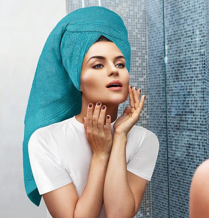Utopia Towels 8 Piece Luxury Towel Set – Majestic Plush, Super Absorbent & Quicker-to-Dry, Thick 100% Ring Spun Cotton Towels for Bathroom, Spa & Hotel – 2 Bath, 2 Hand, 4 Washcloths,Teal