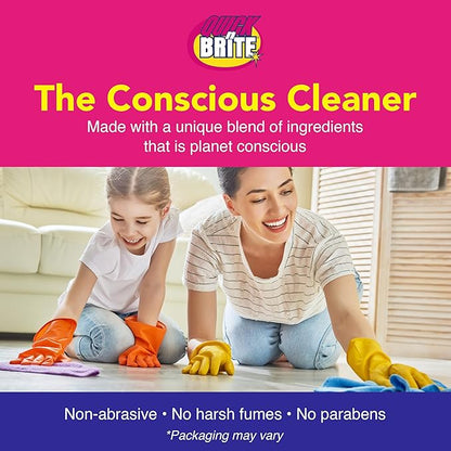 Quick 'n Brite Scum Off Shower Cleaner - No Scrub, No Harsh Chemical Daily Shower Cleaner, Multi-Surface All-Purpose Cleaner 16 Oz - Pack of 2 (Packaging May Vary)