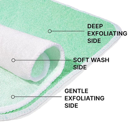 ZOMCHI Wash Cloths for Face and Body, Dual Sided Exfoliating Washcloth, Shower Wash Cloth for Men and Women, 2 Count (Rough and Gentle)