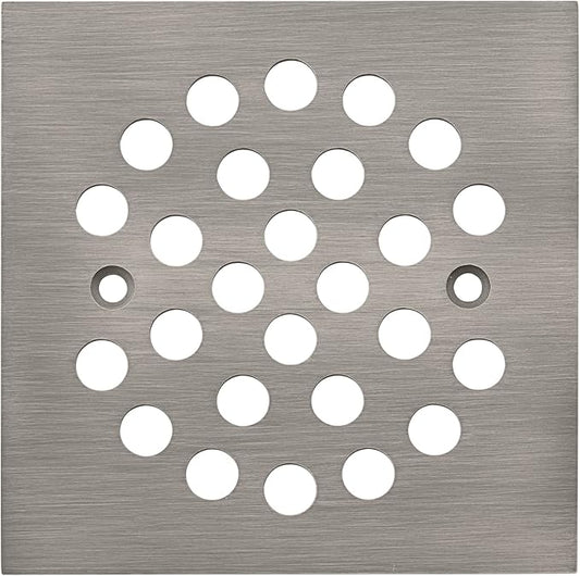 Square 4-1/4 Inch Screw-in Shower Drain Cover Replacement Square Floor Drainer Grate,Brushed Nickel,Brushed Gold,Oil Rubbed Bronze,Chrome (Antique Bronze)