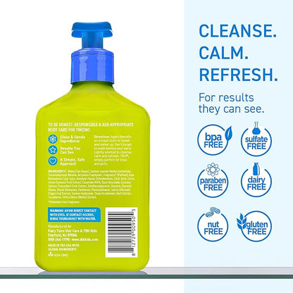 TBH Teen & Kids Body Wash - Body Wash for Sensitive or Dry Skin - Natural Ingredients Made for Tweens - Sulfate, Paraben Free - 12 oz