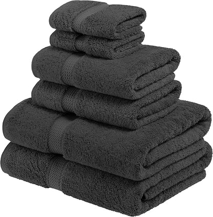 BLUENILEMILLS BNM Premium Quality Egyptian Cotton Towels, 6-Piece Ultra-Soft Bathroom Towels |Super Soft Bath Towel| Hypoallergenic Hand Towel| Face Towels| Quick Dry, Saloon Hotel & Spa