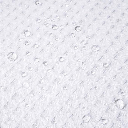 River Dream Stall Heavyweight No Hooks Required Dotted Waffle Weave Shower Curtain with Snap in Liner - 36W x 74H,Hotel Grade,Spa Like Bath Curtain,White