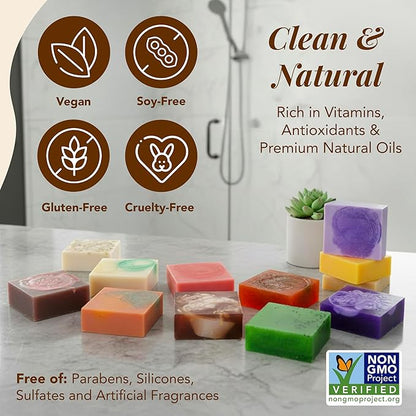 Saavy Naturals Artisan Soap Pack (6 Square Pack)