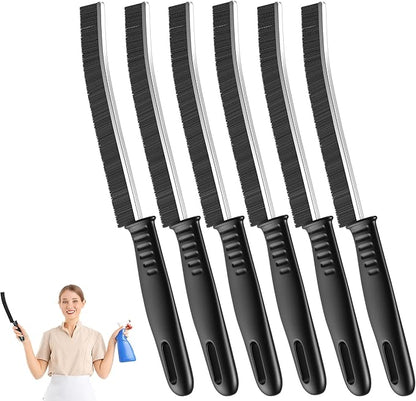 Hard Bristle Crevice Cleaning Brush for Household Use, Multifunctional Crevice Cleaning Tool, Home Essentials, Upgraded Gap Cleaning Brush for Bathroom, Kitchen, 6Pcs