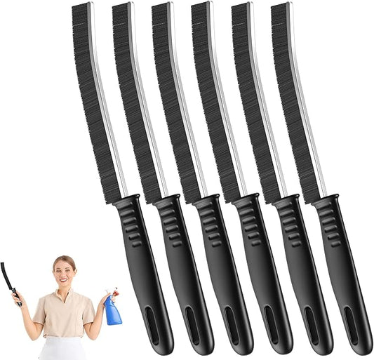 Hard Bristle Crevice Cleaning Brush for Household Use, Multifunctional Crevice Cleaning Tool, Home Essentials, Upgraded Gap Cleaning Brush for Bathroom, Kitchen, 6Pcs