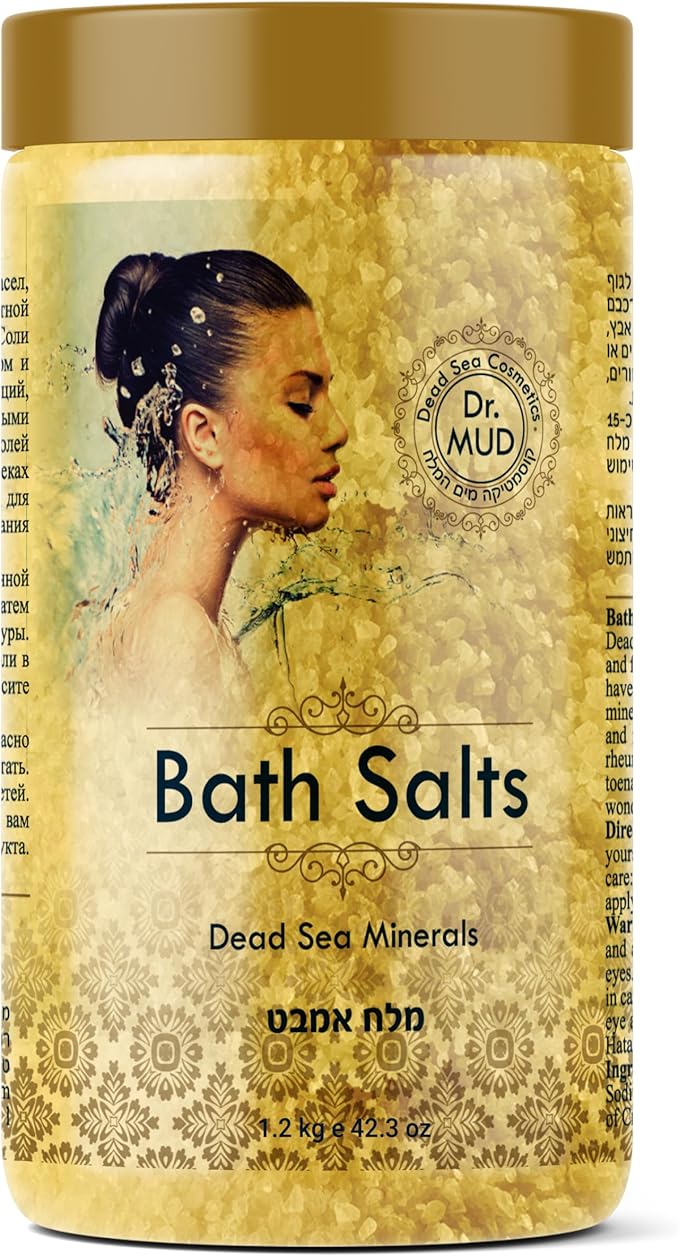 Natural Dead Sea Salt 100% Mineral-Rich Bath Soak, More Minerals Than Epsom Salt, Deep Relaxation, Detox, Exfoliates & Softens Skin, Helps Psoriasis, Eczema, Joint & Muscle (42.3 oz, Jasmine)