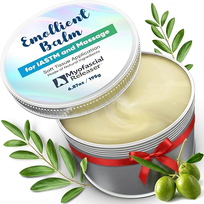Massage Tools Emollient Balm - Natural Essential Massage Oil - Myofascial Release Tool Massage Cream for Massage Therapy - IASTM Tool Muscle Rub Ultra Strength - Gua Sha Tool Partner for Body (195g)