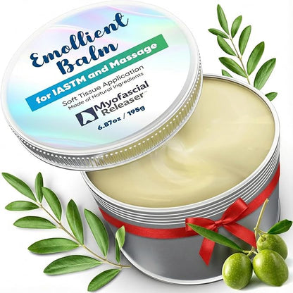 Massage Tools Emollient Balm - Natural Essential Massage Oil - Myofascial Release Tool Massage Cream for Massage Therapy - IASTM Tool Muscle Rub Ultra Strength - Gua Sha Tool Partner for Body (195g)