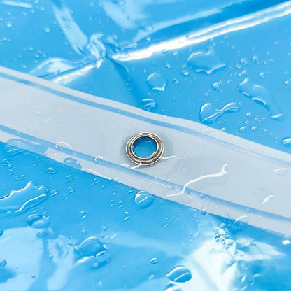 Barossa Design Clear Blue Shower Curtain Liner - PEVA Heavy Duty Shower Liner with 6 Magnets and Metal Grommets, 72" x 72" Waterproof Bathroom Curtains - Clear Blue