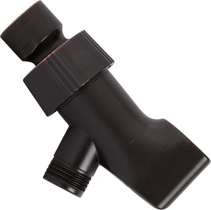 Shower Arm Bracket - Adjustable Handheld Shower Arm Mount & Holder with Brass Connector - Indoor and Outdoor Modern Bath Spa Fixture - Oil-Rubbed Bronze
