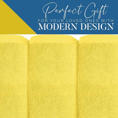 DAN RIVER Pack of 1 Bath Sheet 40x80 Inches, Large Bath Towels Oversized for Adults, Soft and Absorbent Hotel Towels - Yellow