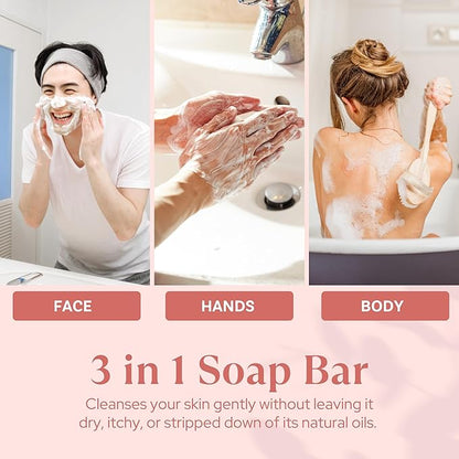 Wavertree & London English Rose Scented Natural Soap Bars for Women & Men (2 x 7oz) – Moisturizing Triple-Milled Soap Bars Enriched with Shea Butter – Plant-Based Bath & Body Bar for All Skin Types