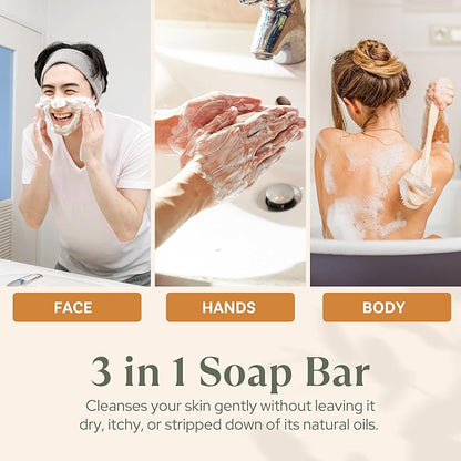 Wavertree & London Sandalwood & Patchouli Scented Natural Soap (2 Bars), 7oz Moisturizing French Triple Milled Soap Bars enriched with shea butter - Pure Plant Oil Bath & Body Bars for All Skin Types