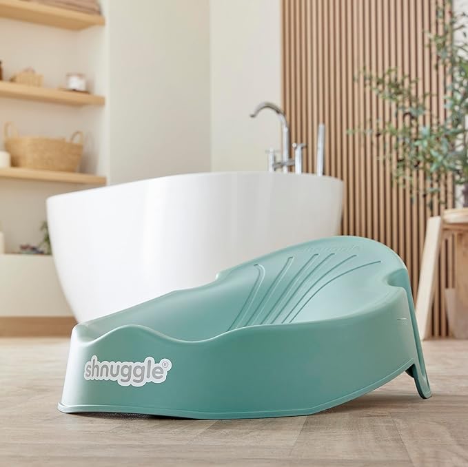 Shnuggle | Newborn Baby Bath Support | Ergonomic Soft-Touch Seat | Lightweight Non-Slip Base | Compact | Perfect for Babies up to 6 Months