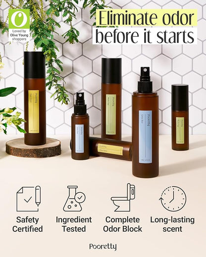 Pre-Poop Aromatic Bathroom Toilet Spray, Potty Deodorizer, Neutralize Bad Odors (5.07 fl.oz.) - Fresh Eucalyptus and Bergamot Scent