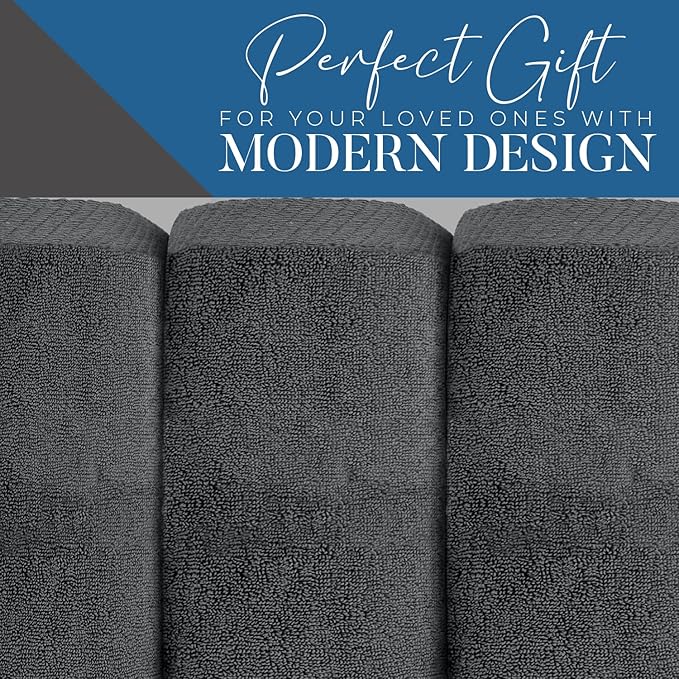 DAN RIVER Pack of 1 Bath Sheet 40x80 Inches, Extra Large Gray Bath Towels Oversized, Absorbent Cotton Towels for Bathroom