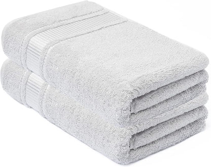 Melissa Linen, 2 Piece Hand Towel Set, 100% Turkish Cotton Face Hand Towels for Bathroom, 20 in x 35 in, Absorbent, Quick Dry, Durable and Soft, Spa and Hotel Quality, Grey
