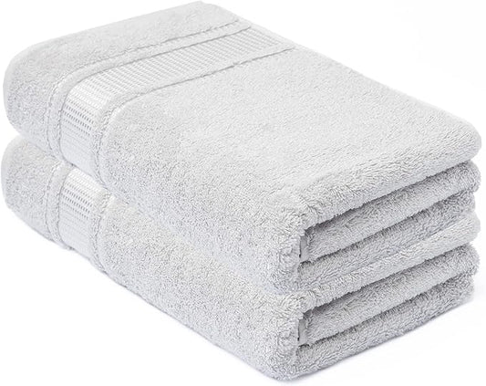 Melissa Linen, 2 Piece Hand Towel Set, 100% Turkish Cotton Face Hand Towels for Bathroom, 20 in x 35 in, Absorbent, Quick Dry, Durable and Soft, Spa and Hotel Quality, Grey
