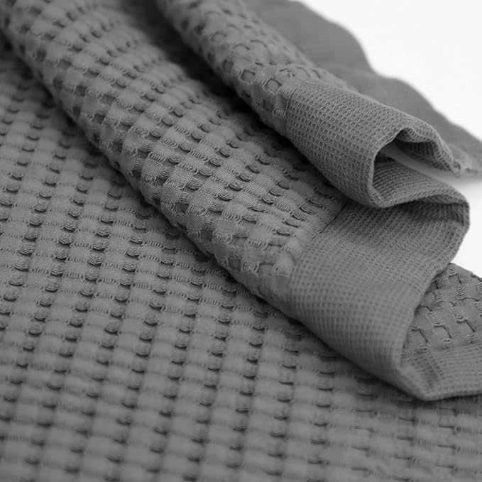 GILDEN TREE Bathroom Mat Absorbent Cotton Quick Dry for Shower, Bath & Bathtub Washable Thin, Modern Style (Slate)