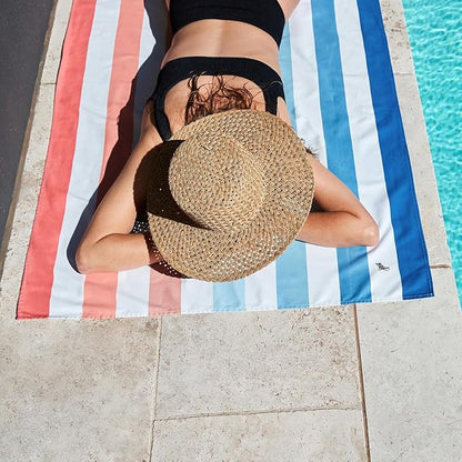 Dock & Bay Beach Towel - Quick Dry, Sand Free - Compact, Lightweight - 100% Recycled - Includes Bag - Summer - Sand to Sea, Extra Large (200x90cm, 78x35)