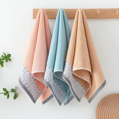 2 Pack Decorative Hand Towels, Leaf Design Cotton, Soft Absorbent Quick-Drying for Bathroom, Kitchen Decor, 13 x 30 Inches (Blue - 2 Pack)