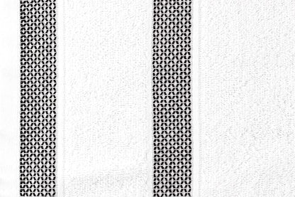 CASA COPENHAGEN Solitaire 6 Pieces Towel Set- Snow White, 600 GSM 2 Bath Towel 2 Hand Towel 2 Washcloth, Designed in Denmark Made of Soft Egyptian Cotton for Bathroom, Kitchen & Shower