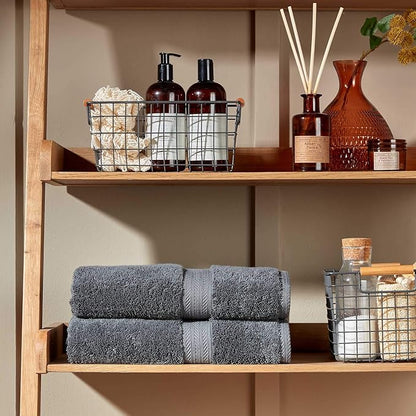 Christy Renaissance 6 Piece Gray Towel Set | 100% Egyptian Cotton | Luxury Bathroom Towels | Soft and Super Absorbent | 675 GSM | 2 Bath Sheet 2 Hand 2 Face | Ash Gray