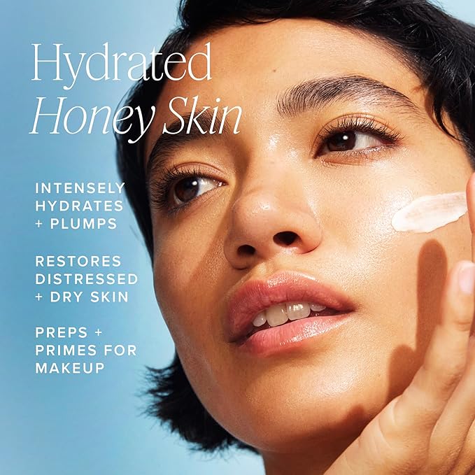 Farmacy Ceramide Face Moisturizer - Honey Halo Hydrating Facial Moisturizer for Dry Skin - Plumps, Soothes + Restores Skin with Potent Ceramides + Buckwheat Honey for a Dewy, Healthy Glow (15ml)