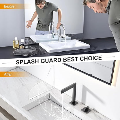 UIOCSSC Shower Splash Guard, 2 Pack Bathtub Shower Water Splash Guards Silicone Bathtub Splash Guard Self-Adhesive Waterproof Shower Guards to Keep Water in Shower