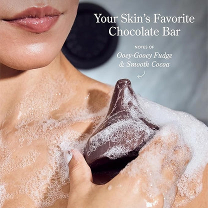 Beekman 1802 x HERSHEY'S Limited Edition KISSES Milk Chocolate Goat Milk Soap Bar - Featuring a Flat Back for Ergonomic Grip (3.5oz)