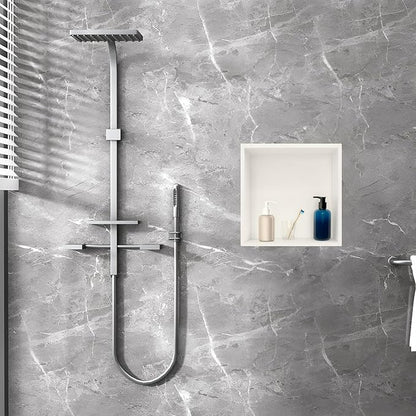 SaniteModar Shower Niche, Stainless Steel Shower Niche 12" X 12" No Tile Needed, Recessed for Bathroom Storage, Warm White (Warm White, 12x12)