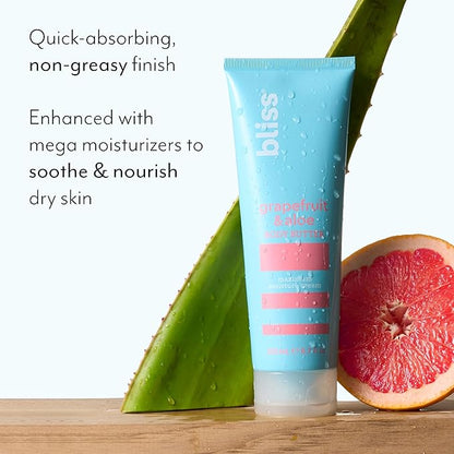Bliss Body Butter - Grapefruit and Aloe - Maximum Moisture Cream - 6.7 Fl Oz - Body Lotion for Dry Skin - Long-Lasting Moisturizer for Women & Men - Vegan and Cruelty-Free