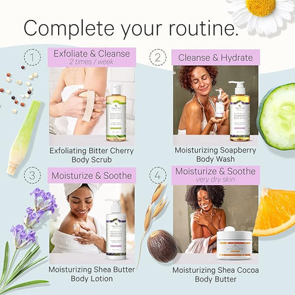 Tree to Tub Lavender Shea Butter Body Lotion for Dry Skin - Moisturizing Sensitive Skin Lotion for Women & Men, Vegan Body Moisturizer w/Organic Aloe Vera, Cocoa Butter, All Natural Colloidal Oatmeal