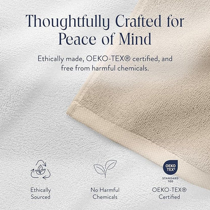 Brooklinen Super-Plush Turkish Cotton Bath Sheets - Set of 2 - Cotton, 820 GSM, Highly Absorbent, Machine Washable, Perfect for Home & Bathroom (40" x 65", Vanilla)