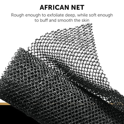 VALITIC Charcoal Kojic Acid Turmeric Black Soap Bar Dark Spot Remover for Body or Face Wash - 2 Pack and African Net Sponge
