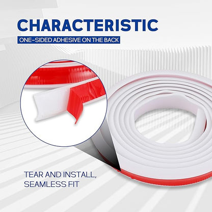 118 Inch Shower Threshold Water Dam Guard Included Silicone sealant,Transparent Self-Adhesive Silicone Shower Barrier Water Stopper Shower Door Bottom Seal Strip for Bathroom Kitchen Bathtub Sink