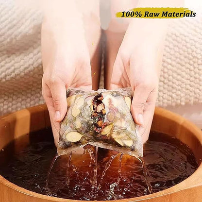 30 Pcs Body Detox Foot Soak To Remove Toxins,Lymphatic Drainage Ginger Herbal Foot Detoxing Soak for Relieve Fatigue Dispel Cold and Remove Dampness 艾草泡脚足浴包