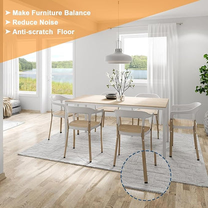 M6 Thread Levelers, 12 PCS Adjustable Furniture Feet, Screw in Leveling Feet for Table, Cabinets, Chairs, Stool Legs