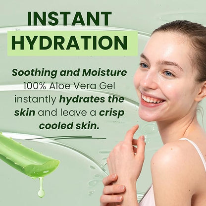 VENAMINE Korean Aloe Vera Soothing & Moisture Gel 100% For Face And Body organic pure aloe vera gel 300ml