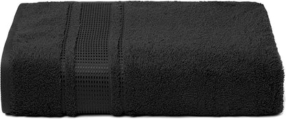 Melissa Linen, Fingertip Towels 4 Pack, 100% Turkish Cotton, Small Hand Towels for Body, Face and Kitchen 12 x 18 in, Soft and Absorbent, Quick Dry, (Jet Black Fingertip Hand Towels)