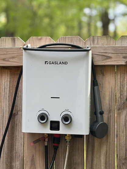 GASLAND 2025 Goshower G5 Portable Propane Water Heater | 1.32 GPM, 34,000 BTU | For Camping, Off-Grid | Digital Display | Compact