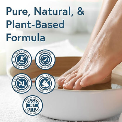 CREDA FRESH Epsom Salt Foot Soak - Tea Tree Oil Foot Soak & Odor Eliminator - Soaking Salts, Nutmeg & Peppermint for Athletes Foot & Sweaty Feet - Softens Callus - Soothes Sore & Soften Tired Feet