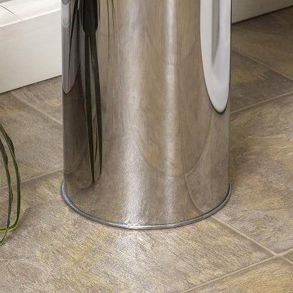 Zenna Home Toilet Paper Holder Stand, Enclosed Toilet Paper Storage Holds 3 TP Rolls, Rust Resistant Bath Tissue Holder with Lid, Stainless Steel (Pack of 2)