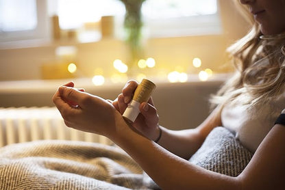 Scentered Aromatherapy Balm Stick - Happy - Mood Boost Roll On Essential Oils Blend for Positive Thinking - Grapefruit, Cedarwood, Lemon Myrtle Essential Oil - Self-Care Stocking Stuffers for Women