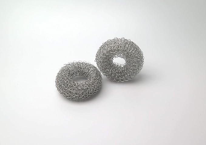 Tredoni 2 Reusable Limescale Remover Ring 0.8x1.6 - Boiler/Kettle Furring Descaler Stainless Steel Mesh 2x4cm (2)